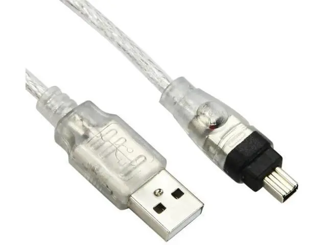 Alt view image 5 of 7 - 2 Pack Only for DCR-TRV75E DV Firewire to USB Cable USB 2.0 to Firewire IEEE 1394 4Pin iLink Cable 1.0M