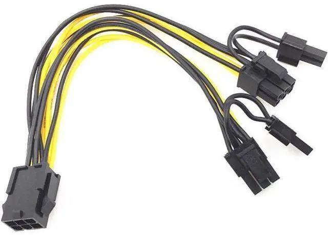 Main image of 5PCS PCI-E 6-pin To Dual 6+2-pin (6-pin/8-pin) Power Splitter Cable Graphics Card PCIE PCI Express 6Pin To Dual 8Pin Power Cable