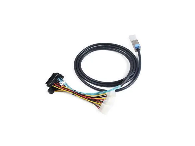 Alt view image 6 of 6 - Mini-SAS SFF-8088 26P to 4 X SAS SFF-8482 29 Pin with Power Cable 2 Meter 6.6FT