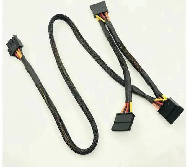 Main image of Black Sleeved 5Pin to 3*SATA Modular Power Supply Cables Adapter PSU SATA Power Cable for OCZ ZT/GreatWall 88CM