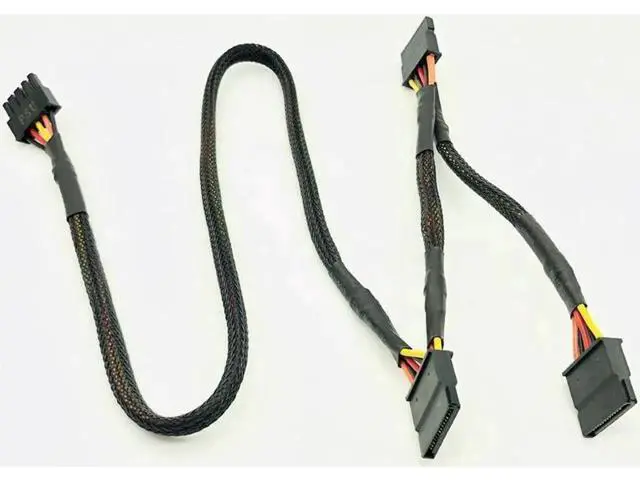 Alt view image 3 of 6 - Black Sleeved 5Pin to 3*SATA Modular Power Supply Cables Adapter PSU SATA Power Cable for OCZ ZT/GreatWall 88CM