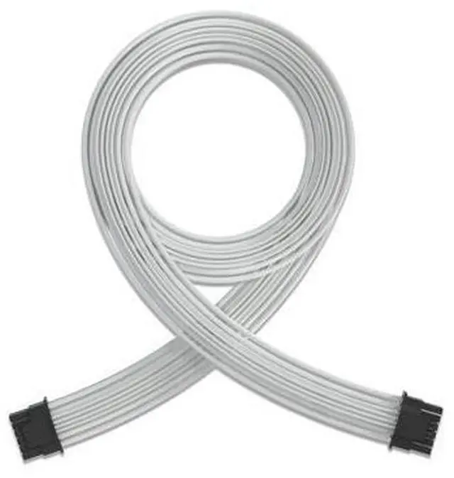 Main image of PCI-E5.0 12VHPWR 16Pin(12+4P) Sleeve Modular Cable, 16 AWG Male to Male Power Cable for RTX 3090Ti 4080 4090 (White)