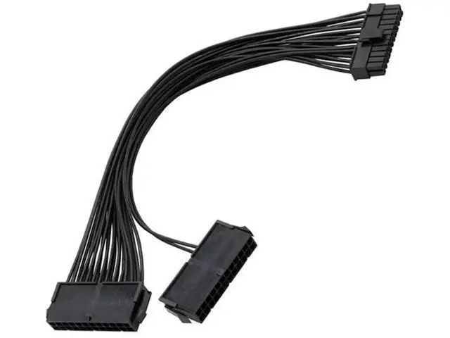 Alt view image 4 of 6 - 24Pin Power Supply Cable Synchronizer Male to Female ATX Mining 30cm Motherboard Dual PSU Extension Cable for Computer Adapter