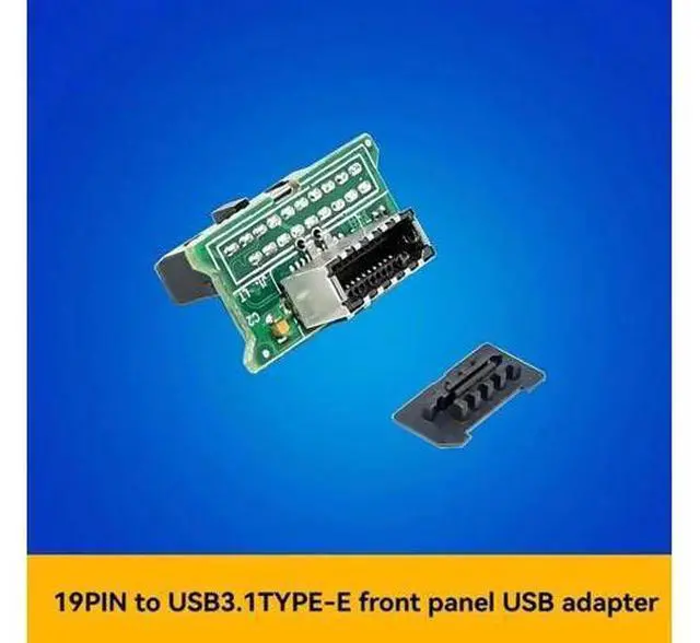 Alt view image 4 of 4 - ST684 Motherboard USB3.0 Front 19PIN Connector To USB 3.1 TYPE-E Front Motherboard Adapter