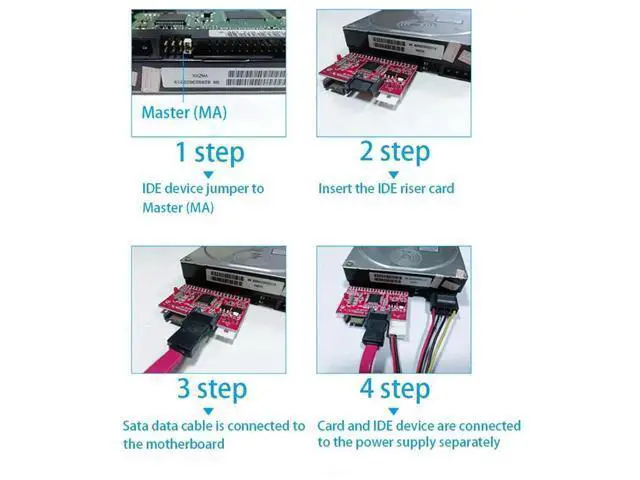 Alt view image 6 of 6 - 2 in 1 IDE to SATA / SATA to IDE Adapter Converter 3.5" 40pin for DVD CD HDD Bidirectional Transfer for PC SATA Data Cable