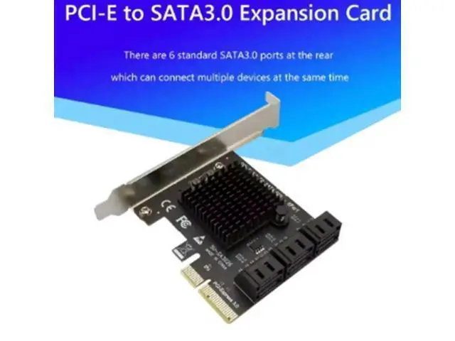 Alt view image 3 of 7 - PCI-E 6 Ports SATA Card PCI-E 4X Cards PCI Express to SATA 3.0 6 Ports SATA III 6Gbps PCIE X4 Expansion Adapter Board