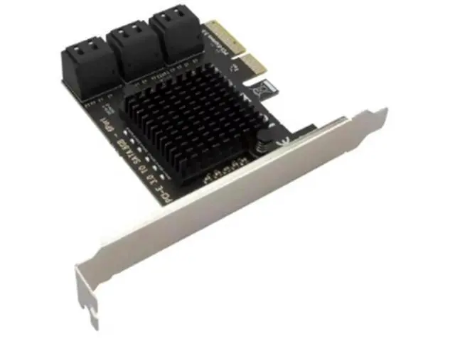 Alt view image 6 of 7 - PCI-E 6 Ports SATA Card PCI-E 4X Cards PCI Express to SATA 3.0 6 Ports SATA III 6Gbps PCIE X4 Expansion Adapter Board