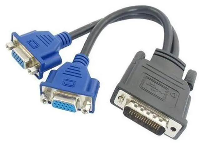 Main image of DMS-59 Pin Male to Dual VGA Female Y Splitter Video Card Adapter Cable