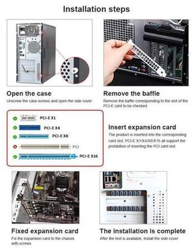 Alt view image 2 of 7 - 4 Port PCI-E 1X to 4 USB 3.0 HUB PCI Express Expansion Card Adapter with 80/120mm PCI-E Slot Bracket