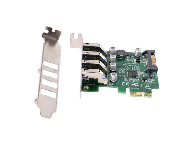 Alt view image 6 of 7 - 4 Port PCI-E 1X to 4 USB 3.0 HUB PCI Express Expansion Card Adapter with 80/120mm PCI-E Slot Bracket