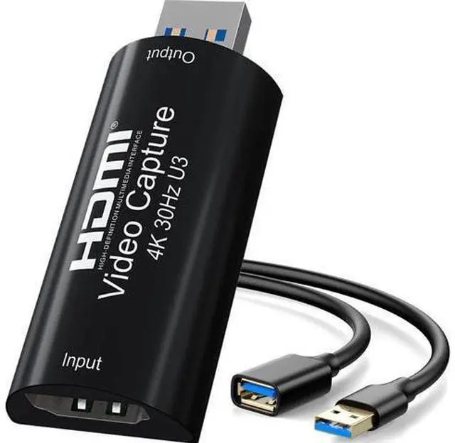 Main image of 4K HDMI to USB 3.0 Video Capture Card 1080P 60FPS Cam Link Card Game Capture Card Adapter Screen Record Capture Device for Streaming, Gaming, Video Conference, Teaching, Live Broadcasting