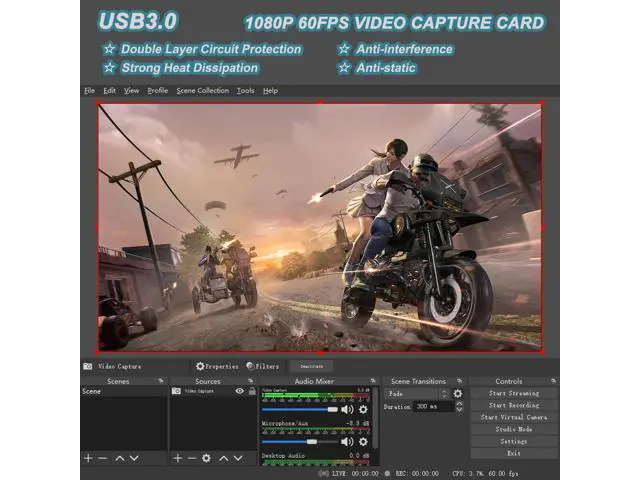 Alt view image 5 of 7 - 4K HDMI to USB 3.0 Video Capture Card 1080P 60FPS Cam Link Card Game Capture Card Adapter Screen Record Capture Device for Streaming, Gaming, Video Conference, Teaching, Live Broadcasting
