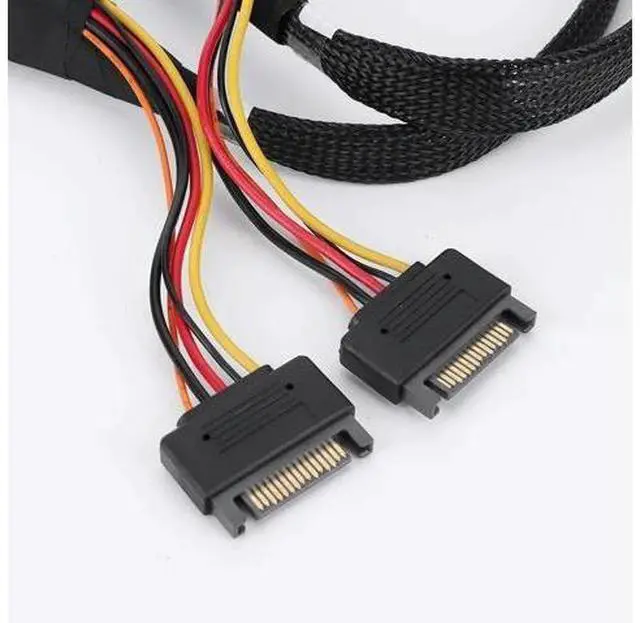 Main image of SlimSAS 8X To 2*U.2 NVMe Adapter SFF-8654 74pin To 2*SFF-8639 68pin Cable Hard Drive Data Cable 50cm