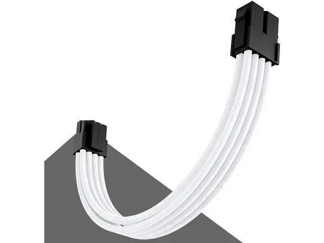 Alt view image 3 of 6 - Power Supply Sleeved Cable, Extension PC Kit, 18AWG 24Pin ATX / 8 (4+4) Pin EPS / 8 (6+2) Pin PCI-E Power Supply PSU Cable with Combs, 30CM White