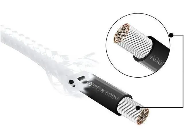 Alt view image 2 of 6 - Power Supply Sleeved Cable, Extension PC Kit, 18AWG 24Pin ATX / 8 (4+4) Pin EPS / 8 (6+2) Pin PCI-E Power Supply PSU Cable with Combs, 30CM White