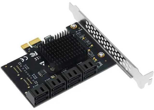 Main image of PCIE SATA Adapter Mining 20/16/12/10/8/6/4 Ports SATA 6Gb to PCI Express Controller Expansion Card PCIe to SATA III Converter for PC 8 Port.