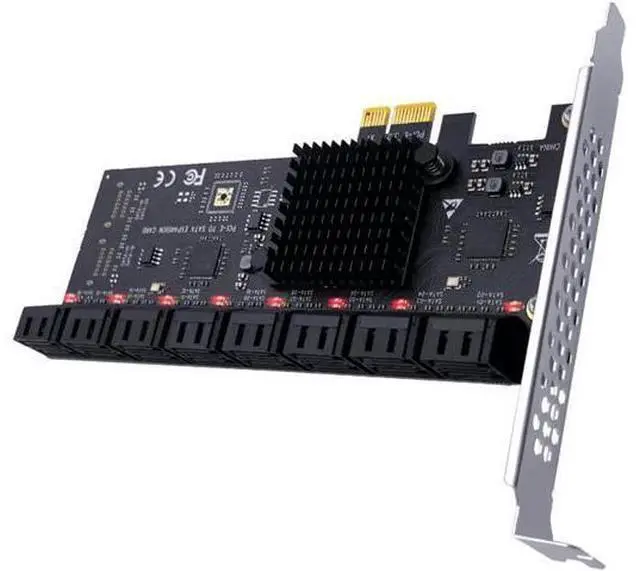 Main image of PCIE SATA Adapter Mining 20/16/12/10/8/6/4 Ports SATA 6Gb to PCI Express Controller Expansion Card PCIe to SATA III Converter for PC 16 Port.