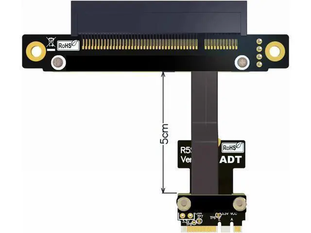 Alt view image 6 of 7 - M.2 Key A.E. WiFi To PCI Express X1 X4 X8 X16 Extension Cable Riser PCI-E 3.0 4.0 1x 4x 8x 16x NGFF M2 Adapter Cable Gold