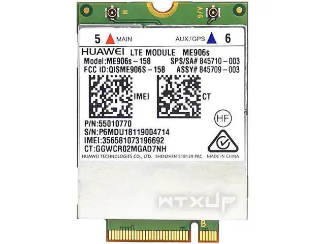 Alt view image 2 of 4 - Mobile Broadband Card for HP 840 850 LT4132 LTE HSPA+ 4G Module ME906S ME906S-158 845710-003