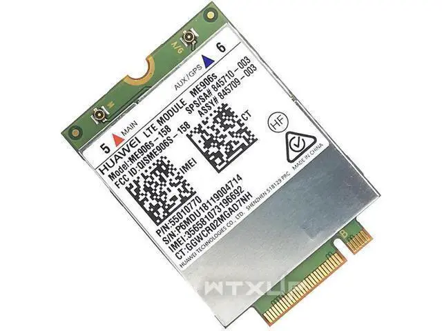Alt view image 3 of 4 - Mobile Broadband Card for HP 840 850 LT4132 LTE HSPA+ 4G Module ME906S ME906S-158 845710-003