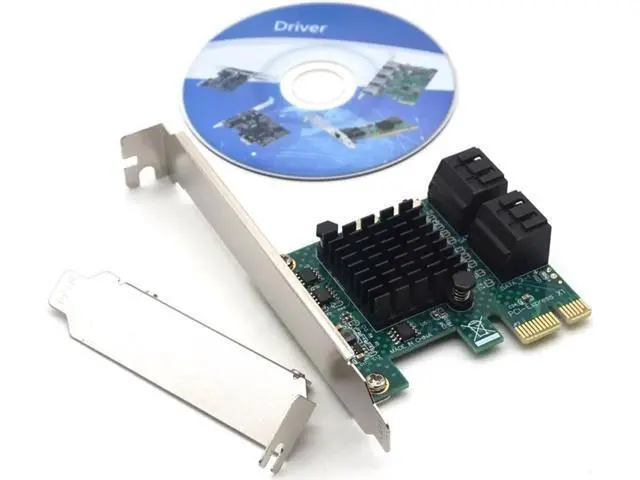 Alt view image 2 of 7 - 4 port SATA 3.0 to PCIe expansion Card PCI express PCI-E SATA Adapter PCI-e SATA 3 Converter for hdd SSD IPFS Mining Controller