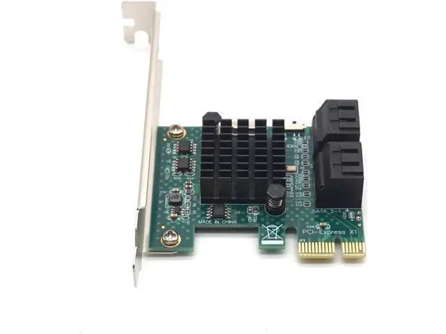 Alt view image 3 of 7 - 4 port SATA 3.0 to PCIe expansion Card PCI express PCI-E SATA Adapter PCI-e SATA 3 Converter for hdd SSD IPFS Mining Controller