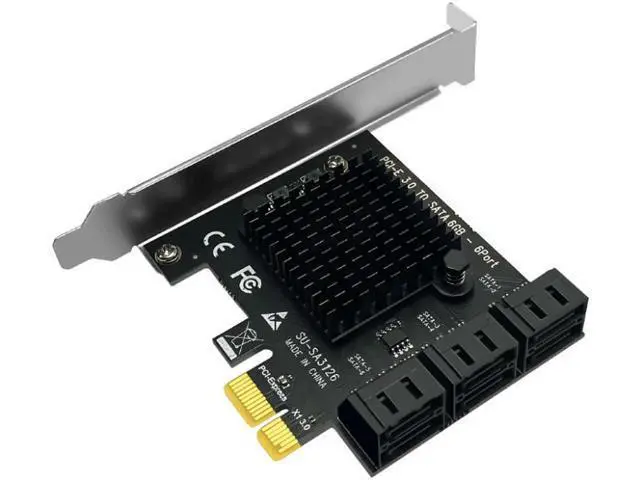 Alt view image 5 of 6 - Chi a Mining 6 Port SATA 3 PCI Express Expansion Card PCI-E SATA Controller PCIE 1X to SATA3 6Gb Adapter Add On Card for HDD SSD