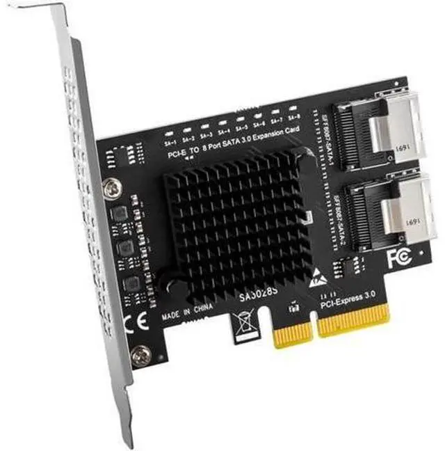 Main image of Chi a Mining PCIe to Mini SAS 8087 4 Port SATA 3 6G SSD Adapter PCI-e PCI Express X1 Controller Expansion Card 8 ports