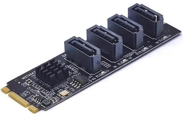 Main image of NEW M.2 NVME to Mini SAS SFF-8087 Expansion Card Support 4 Port SATA3.0 6Gbps HDD SSD SATA Controller SFF8087 to M2 NVME Adapter Grey