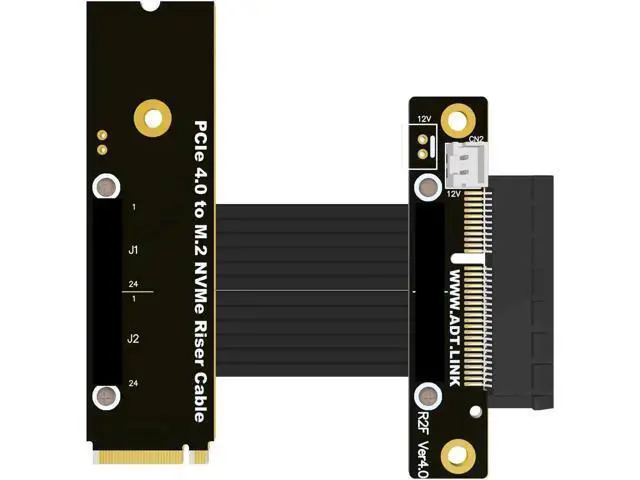 Alt view image 2 of 6 - M.2 NVMe To PCIE 4.0 Extender Riser Adapter For PCIe X4 Slot USB, Wireless LAN, SSD, Capture Cards To M.2( SSD, M-key)extension Gold