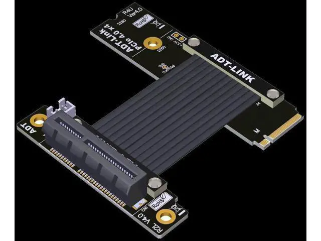Alt view image 6 of 6 - M.2 NVMe To PCIE 4.0 Extender Riser Adapter For PCIe X4 Slot USB, Wireless LAN, SSD, Capture Cards To M.2( SSD, M-key)extension Red