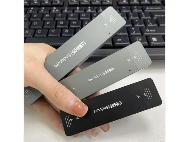 Alt view image 3 of 7 - Dual Protocol External USB3.1 Type-A Type-C M2 SATA NVME Enclosure NGFF M.2 to USB 3.1 SSD Adapter Adaptor RTL9210B