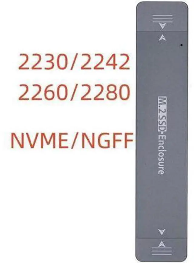 Main image of Dual Protocol External USB3.1 Type-A Type-C M2 SATA NVME Enclosure NGFF M.2 to USB 3.1 SSD Adapter Adaptor RTL9210B Silver