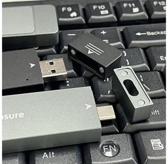 Alt view image 7 of 7 - Dual Protocol External USB3.1 Type-A Type-C M2 SATA NVME Enclosure NGFF M.2 to USB 3.1 SSD Adapter Adaptor RTL9210B Silver