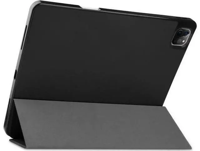 Alt view image 3 of 7 - iPad Pro 12.9 inch Case 2021 5th Generation with Pencil Holder, Slim Lightweight Trifold Stand Cover -- Pencil Charging + Auto Sleep/Wake -- Soft TPU Back Cover for New iPad Pro 12.9 2021