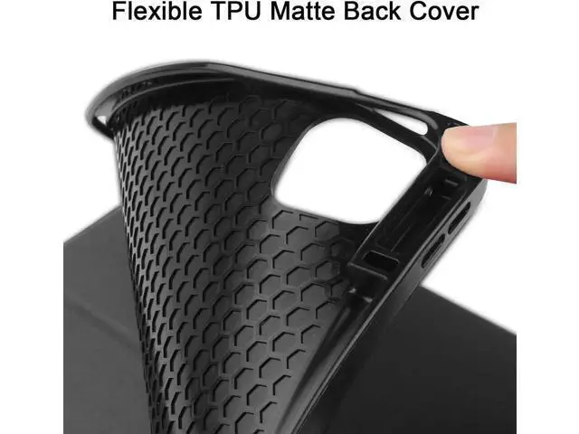 Alt view image 6 of 7 - iPad Pro 12.9 inch Case 2021 5th Generation with Pencil Holder, Slim Lightweight Trifold Stand Cover -- Pencil Charging + Auto Sleep/Wake -- Soft TPU Back Cover for New iPad Pro 12.9 2021