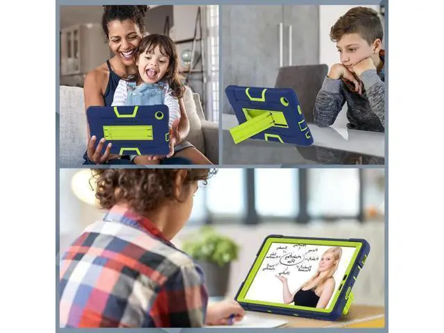 Alt view image 6 of 7 - Protective Case For TCL Tab 8 LE Model 9137W) / TCL Tab 8 WiFi Model 9132X, Shockproof Cover with Kickstand + Universal Stylus Pen Green