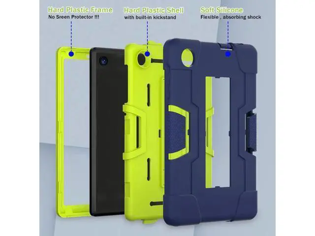Alt view image 7 of 7 - Protective Case For TCL Tab 8 LE Model 9137W) / TCL Tab 8 WiFi Model 9132X, Shockproof Cover with Kickstand + Universal Stylus Pen Green