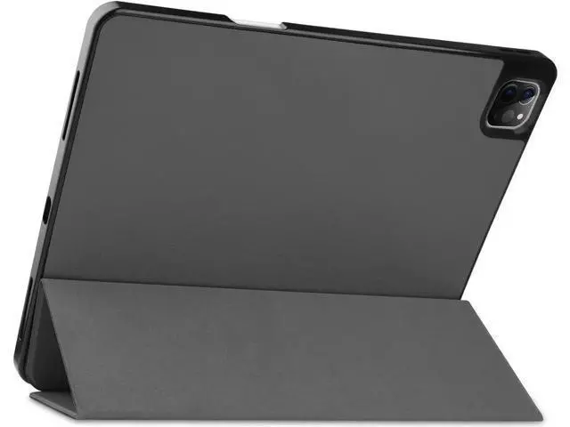 Alt view image 5 of 7 - iPad Pro 12.9 inch Case 2021 5th Generation with Pencil Holder, Slim Lightweight Trifold Stand Cover -- Pencil Charging + Auto Sleep/Wake -- Soft TPU Back Cover for New iPad Pro 12.9 2021