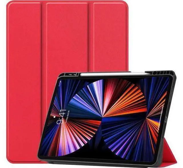 Main image of iPad Pro 12.9 inch Case 2021 5th Generation with Pencil Holder, Slim Lightweight Trifold Stand Cover -- Pencil Charging + Auto Sleep/Wake -- Soft TPU Back Cover for New iPad Pro 12.9 2021