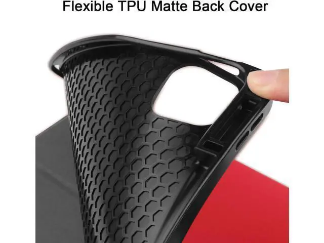 Alt view image 5 of 6 - iPad Pro 12.9 inch Case 2021 5th Generation with Pencil Holder, Slim Lightweight Trifold Stand Cover -- Pencil Charging + Auto Sleep/Wake -- Soft TPU Back Cover for New iPad Pro 12.9 2021