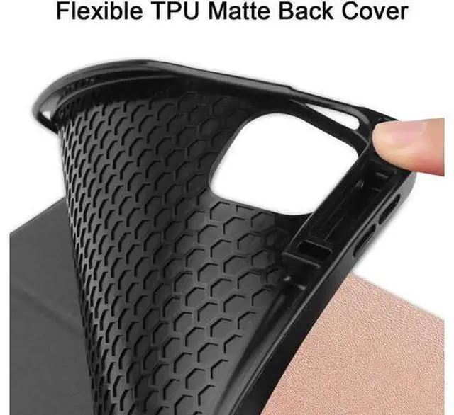 Alt view image 3 of 7 - iPad Pro 12.9 inch Case 2021 5th Generation with Pencil Holder, Slim Lightweight Trifold Stand Cover -- Pencil Charging + Auto Sleep/Wake -- Soft TPU Back Cover for New iPad Pro 12.9 2021