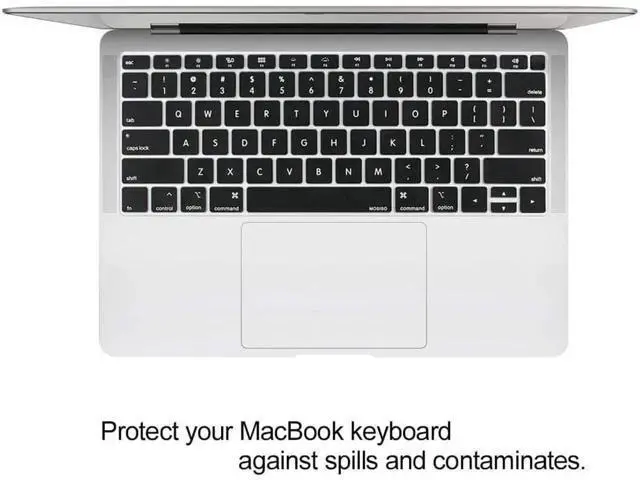 Alt view image 2 of 6 - Compatible with MacBook Air 13 inch Case 2020 2019 2018 Release A2337 M1 A2179 A1932 Retina Display with Touch ID, Protective Plastic Hard Shell Case & Keyboard Cover Skin Black