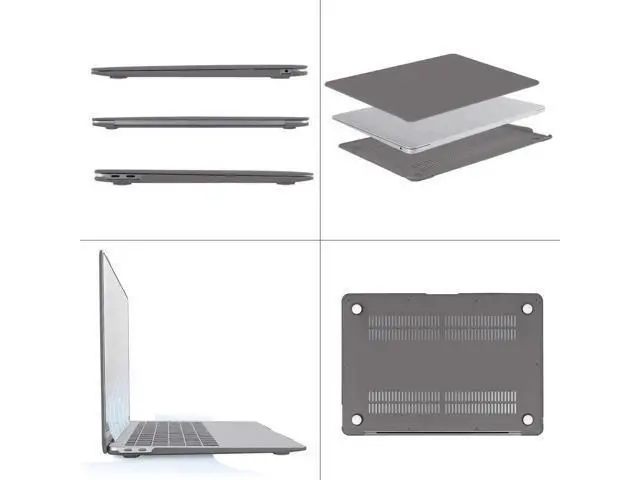 Alt view image 5 of 6 - Compatible with MacBook Air 13 inch Case 2020 2019 2018 Release A2337 M1 A2179 A1932 Retina Display with Touch ID, Protective Plastic Hard Shell Case & Keyboard Cover Skin