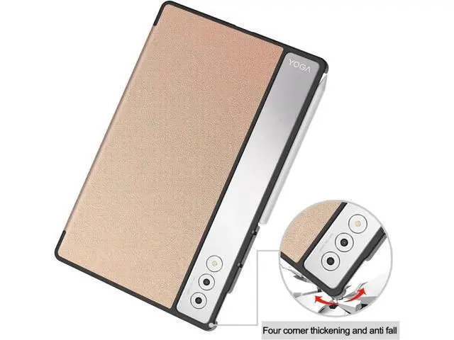 Alt view image 2 of 7 - Case for Lenovo Yoga Tab Plus 12.7 inch 2025 TB520FU, Slim Smart Cover Lightweight Hard Shell Protective Cover with Multi-Angle Stand, Universal Stylus Pen Rose Gold
