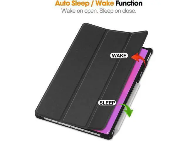Alt view image 5 of 7 - Case for Lenovo Yoga Tab Plus 12.7 inch 2025 TB520FU, Slim Smart Cover Lightweight Hard Shell Protective Cover with Multi-Angle Stand, Universal Stylus Pen