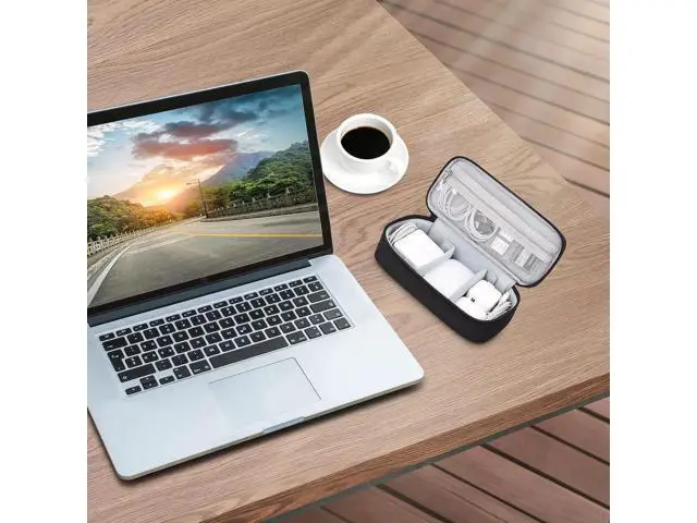 Alt view image 5 of 7 - Cable Organizer Bag, Electronic Organizer Travel Case for Charger & Cords, Travel Accessories, Portable Power Bank