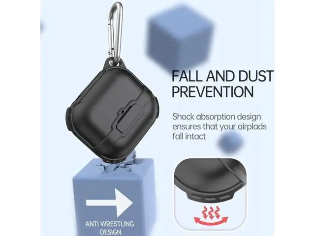 Alt view image 2 of 7 - AirPods 3rd Generation 2021 Case, Compatible Wireless Charging, LED Light Visible, IP68 Waterproof Shockproof Dustproof Full-Body Protective Cover for AirPods 3 with Keychain