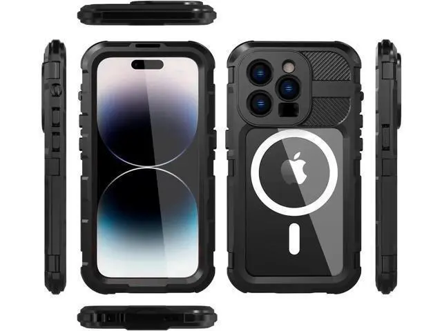 Alt view image 6 of 7 - iPhone 14 Pro Waterproof Case, MagSafe Compatible, Built-in Screen Protector IP68 Underwater Dustproof 360 Full Body Shockproof Protective Cover for iPhone 14 Pro 6.1 inch 2022