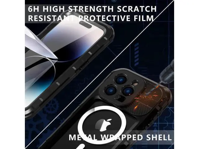Alt view image 5 of 7 - iPhone 14 Pro Waterproof Case, MagSafe Compatible, Built-in Screen Protector IP68 Underwater Dustproof 360 Full Body Shockproof Protective Cover for iPhone 14 Pro 6.1 inch 2022